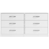 Flannia - White - Six Drawer Dresser - 29'' Height