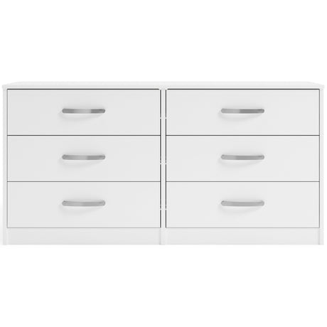 Flannia - White - Six Drawer Dresser - 29'' Height