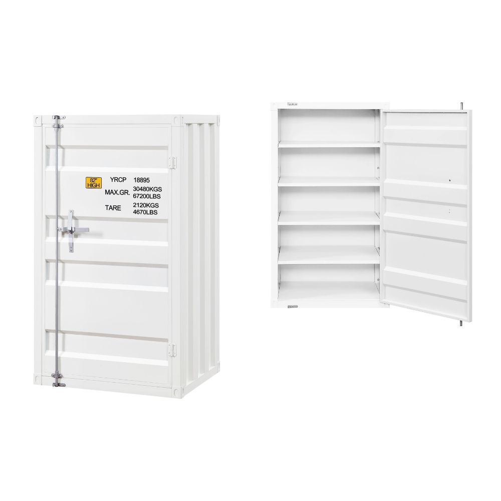 ACME KD, Rectangular Chest • Storage: 1 Metal Door (Inside: 5 Compartments w/4 Metal Shelves) • Features: Metal Frame, Recessed Panels (Cargo Container Panels), Full-Length Container Lock • (NO LEGS) •• CONSTRUCTION •• Metal Case: Iron Plate (40 x 40mm) |