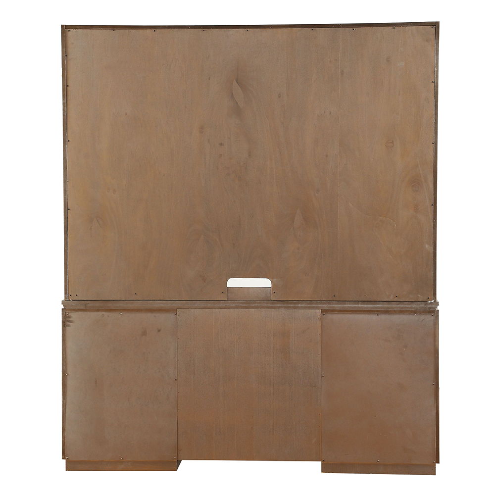 Orianne - Executive Computer Desk With Hutch - Antique Gold