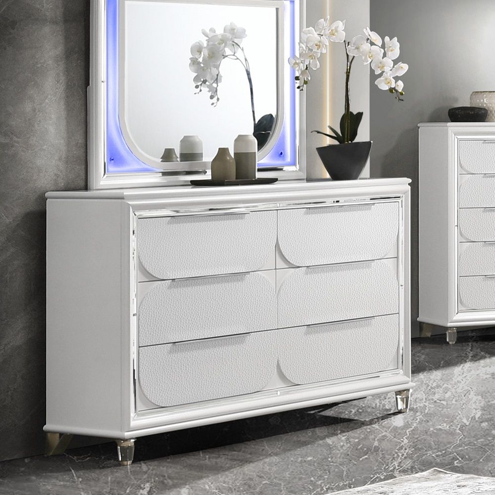 ACME Tarian - Dresser - Pearl White | Meri Furniture