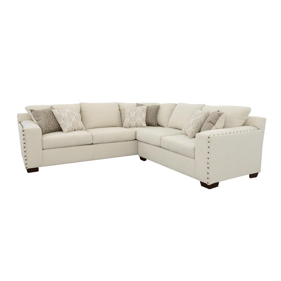 Coaster Fine Furniture Aria - Upholstered Track Arm Sectional Sofa - Oatmeal | Meri Furniture