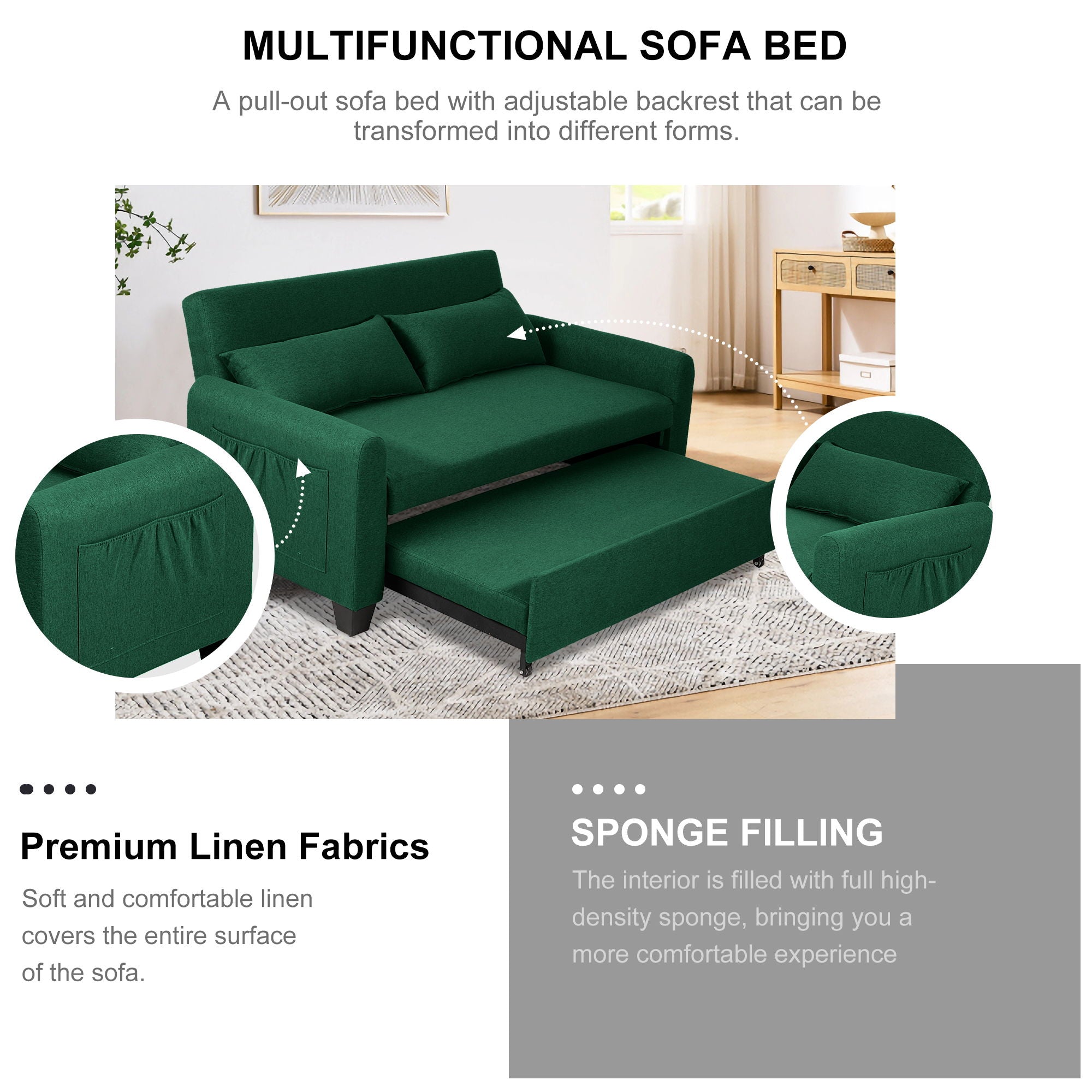 Balus - 2 In 1 Sofa Bed With Storage Bag