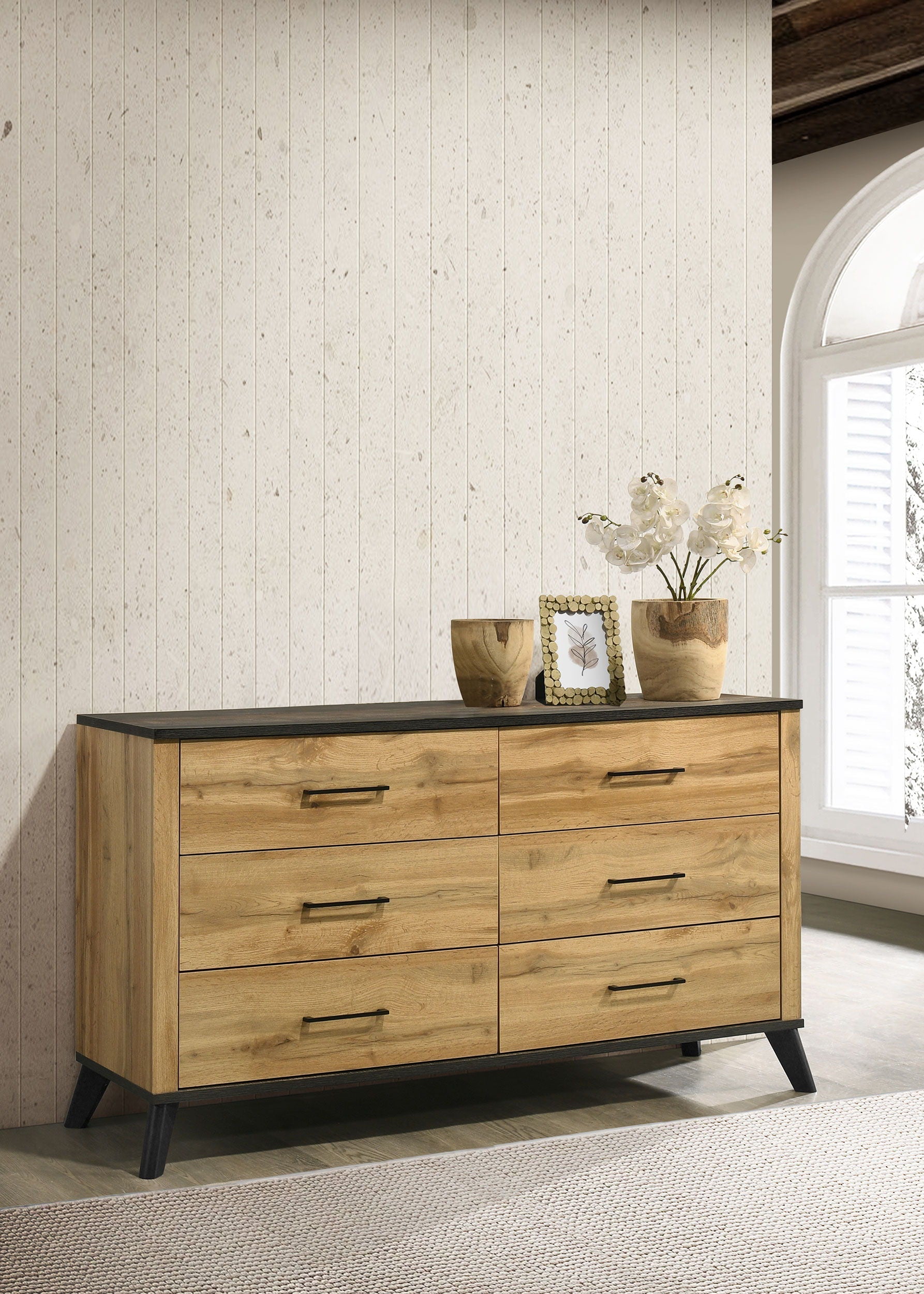 Coaster Fine Furniture Kaywood - 6-Drawer Dresser Cabinet - Natural Pine | Meri Furniture