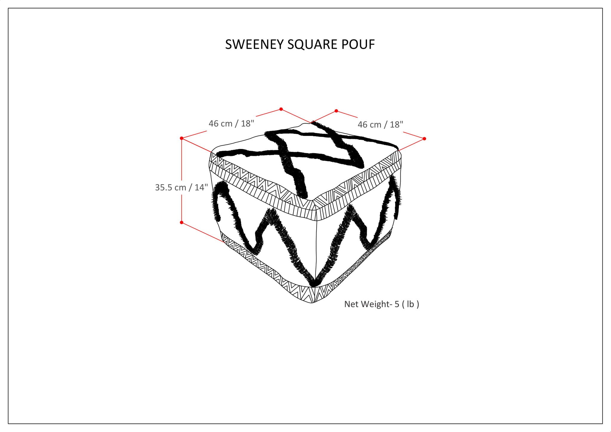 Sweeney - Upholstered Square Pouf