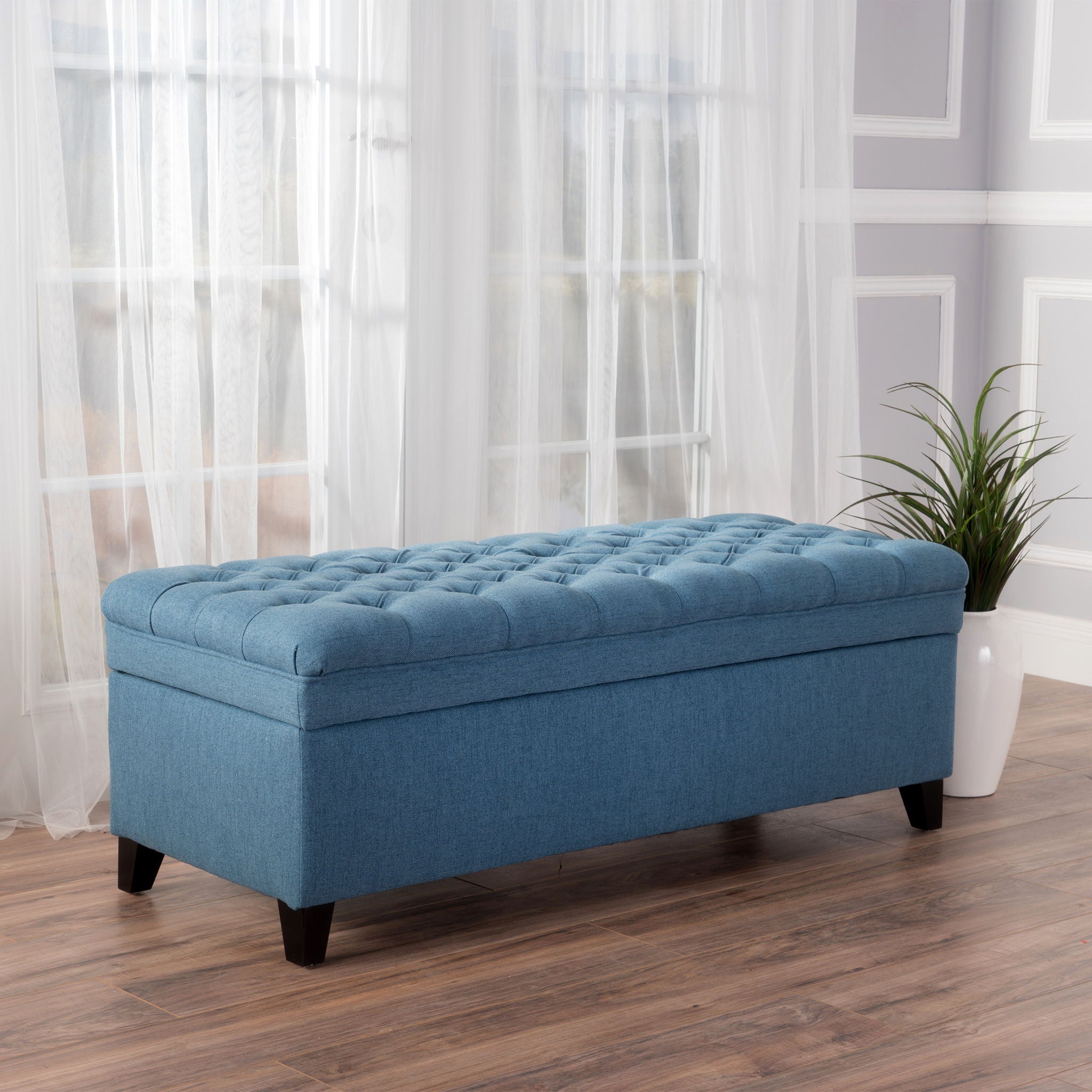 Juliana - Storage Ottoman With Birch Legs