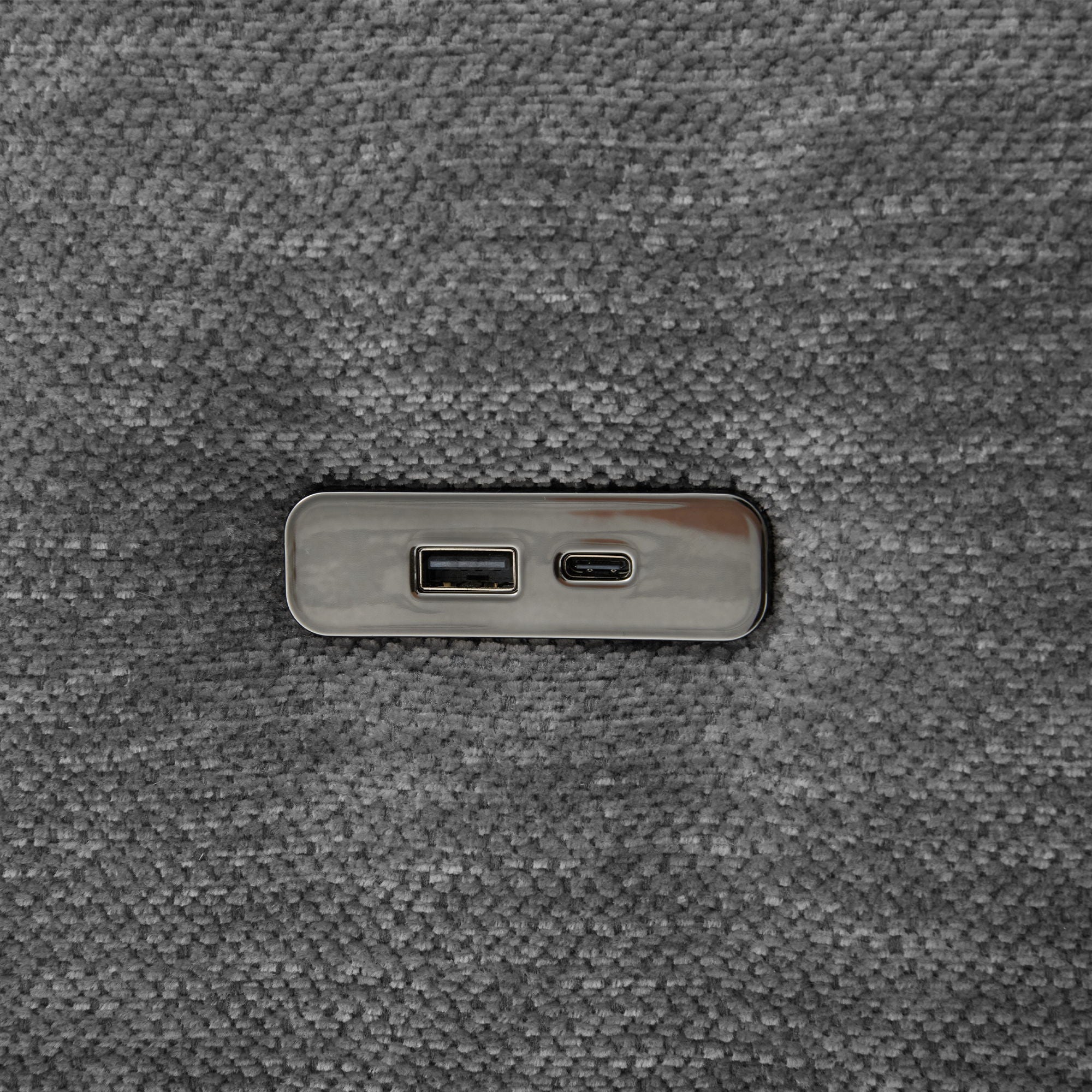 Modern Modular U-Shaped Sofa Bed With Movable Ottoman, USB Ports, Phone Holder