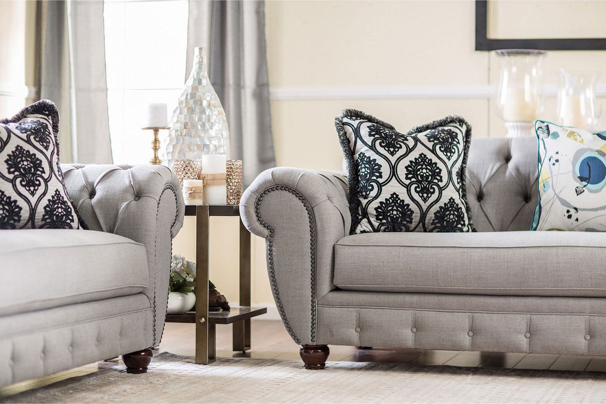 Furniture of America Viviana - Sofa - Gray / Black | Meri Furniture