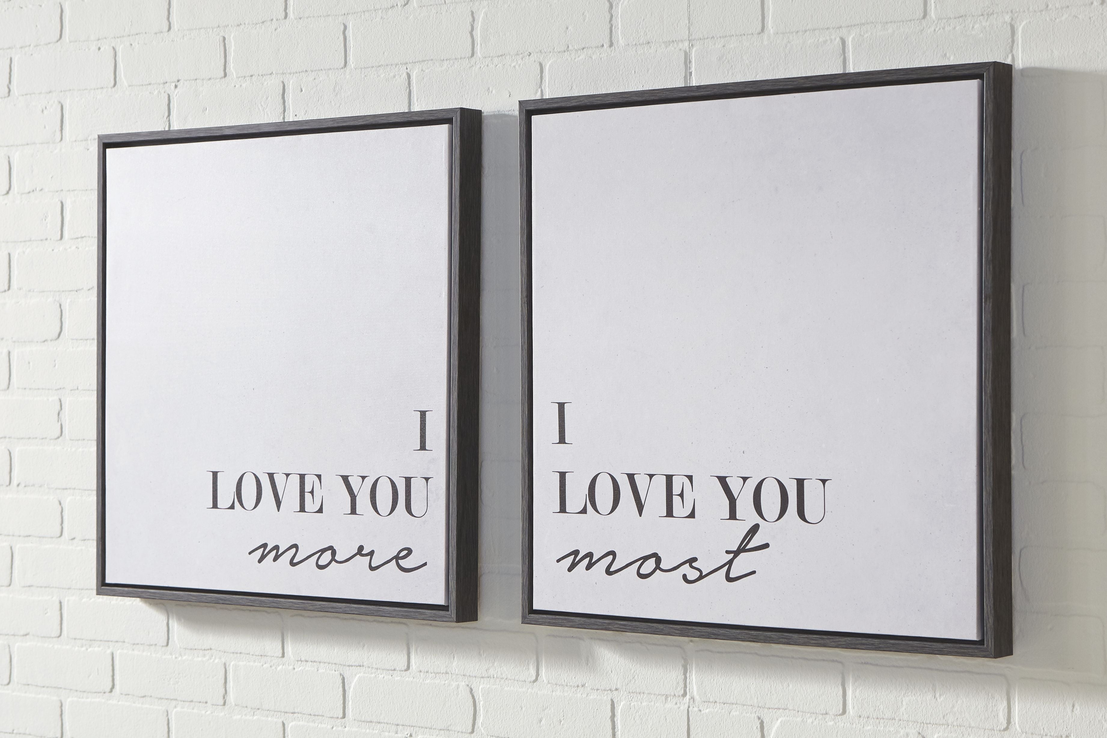 Ashley Furniture Adline - Black / White - Wall Art Set (Set of 2) | Meri Furniture