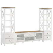 Hollis - 3 Piece TV Stand Entertainment Center - White