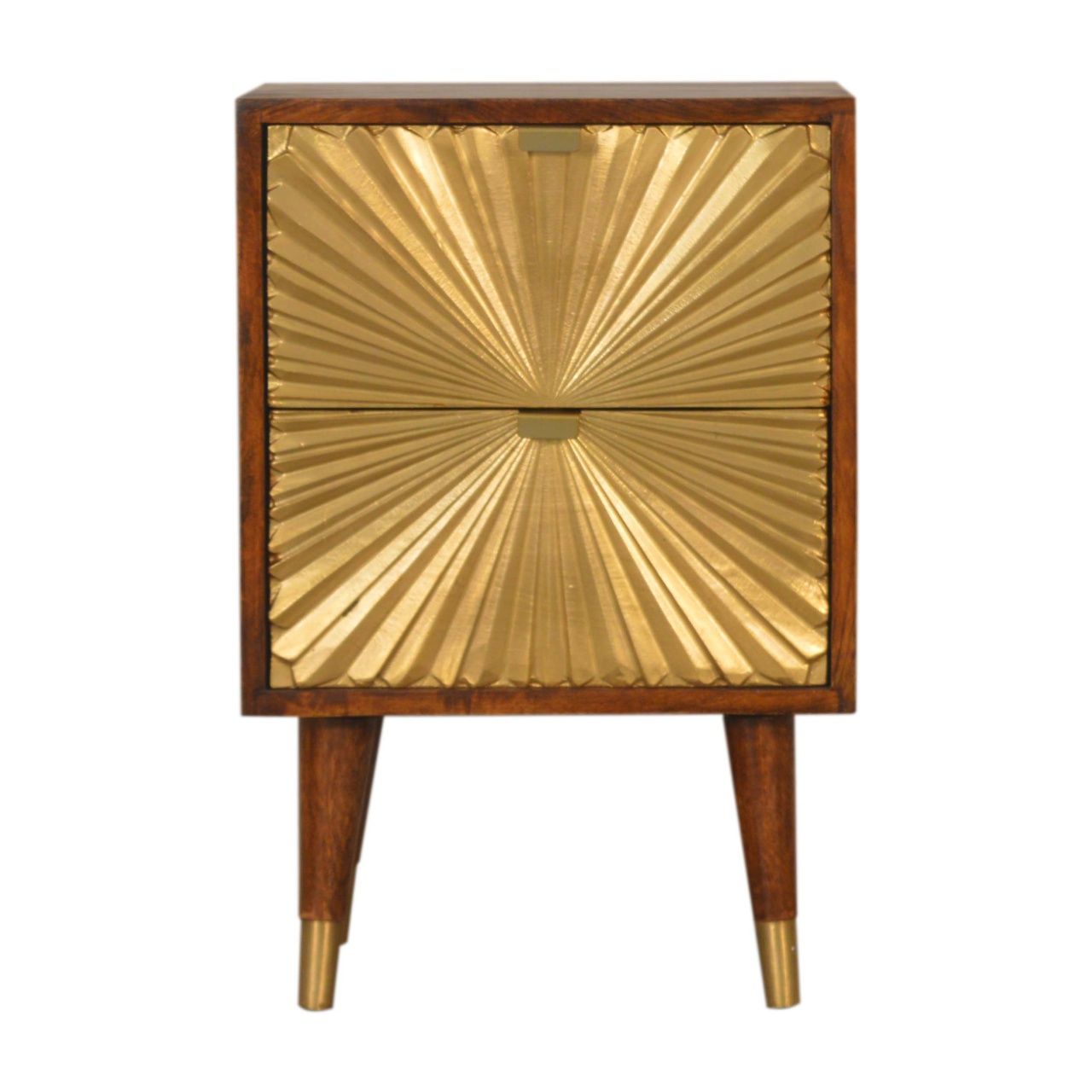 Manila - Nightstand - Brown / Gold