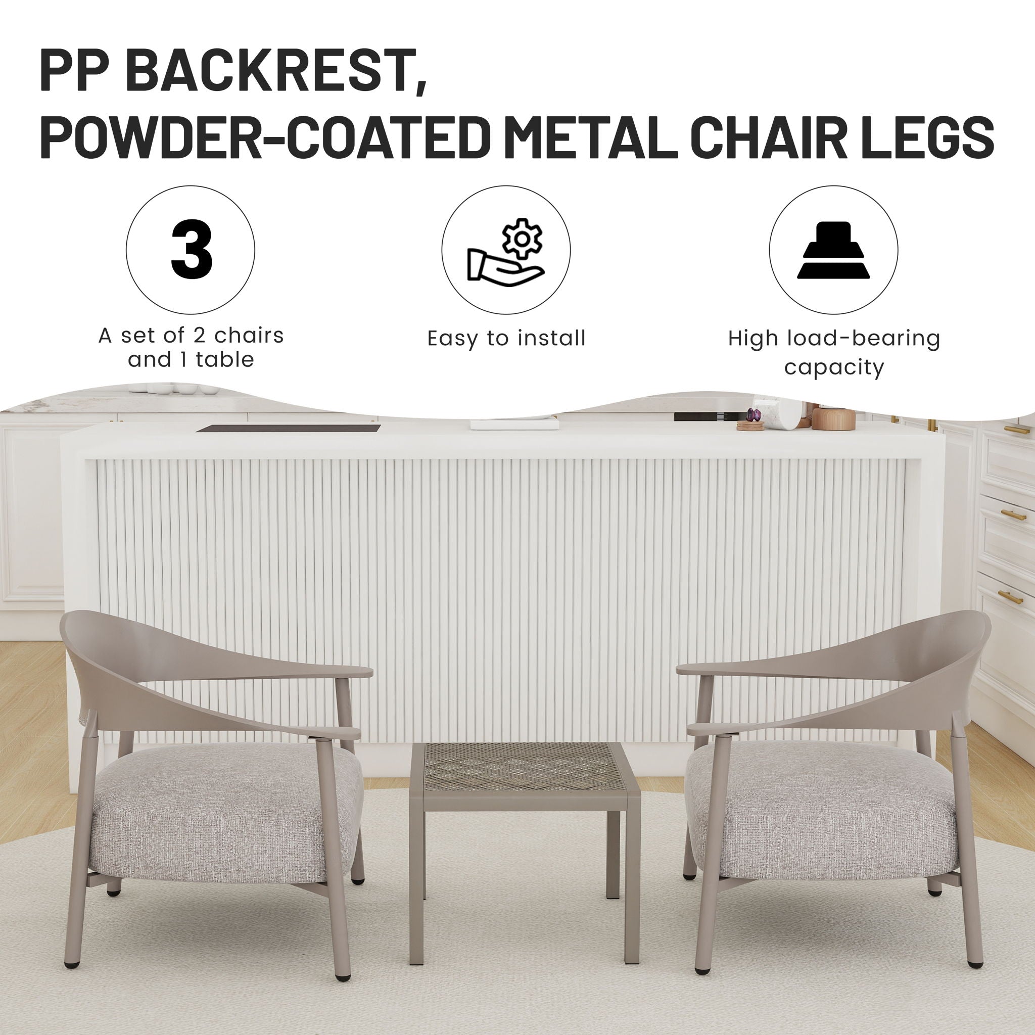 Furniture Set With Seat Cushions, Sturdy And Durable