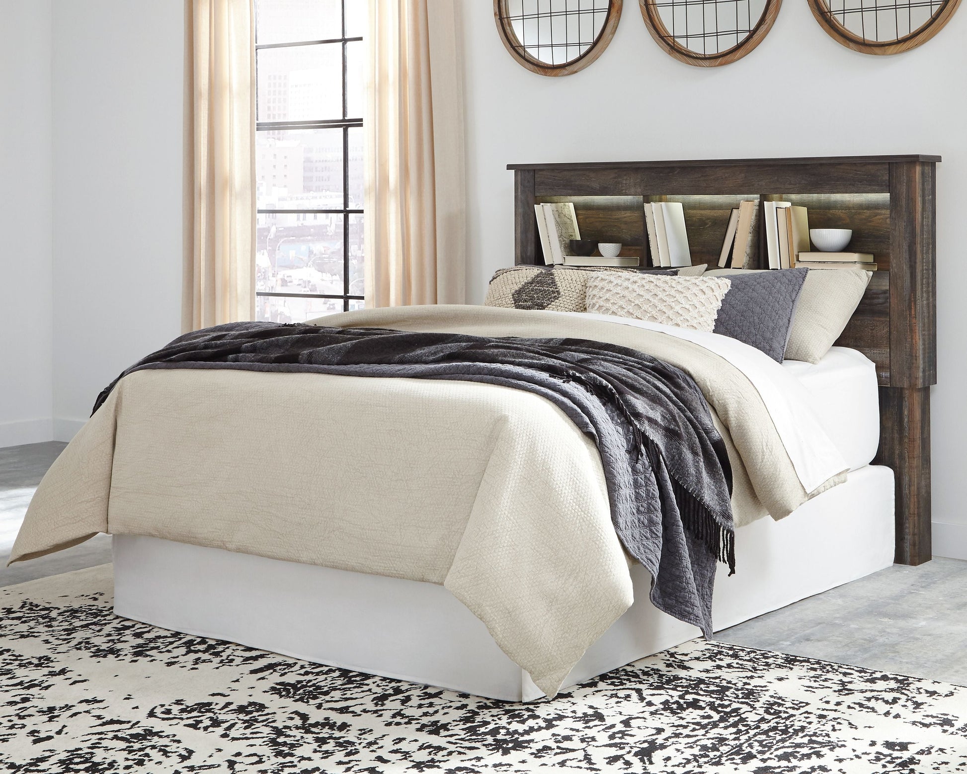 Ashley Furniture Drystan - Bookcase Headboard | Meri Furniture