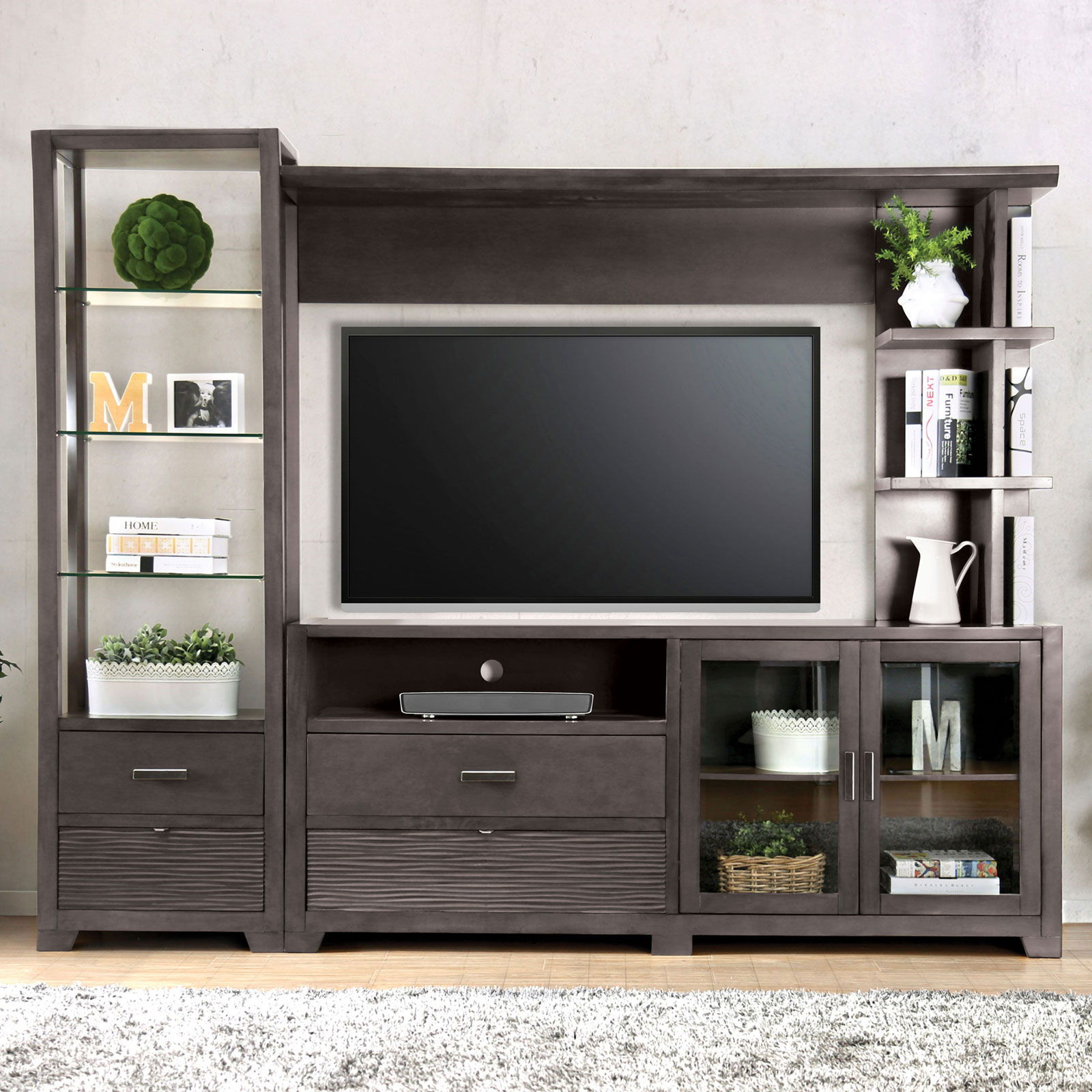 Furniture of America Tienen - Pier Cabinet - Gray | Meri Furniture