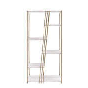 ACME Tanan - Bookshelf - White & Champagne | Meri Furniture