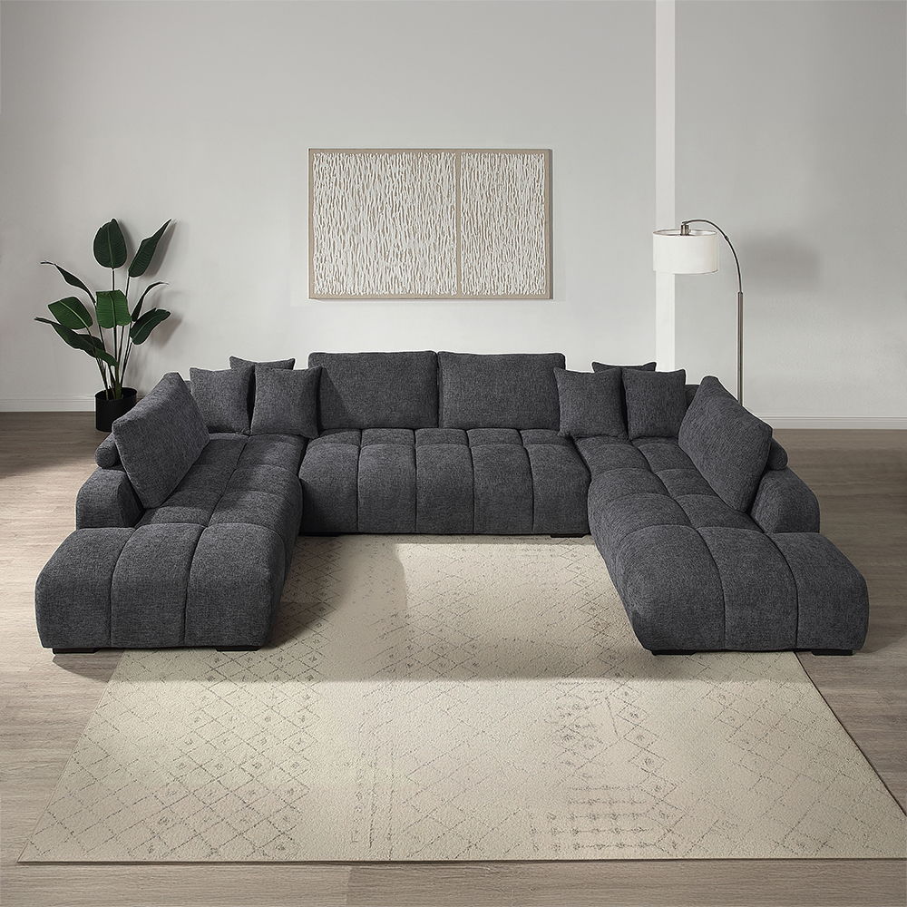 ACME Chosen - Sectional Sofa With 3 Pillows | Meri Furniture