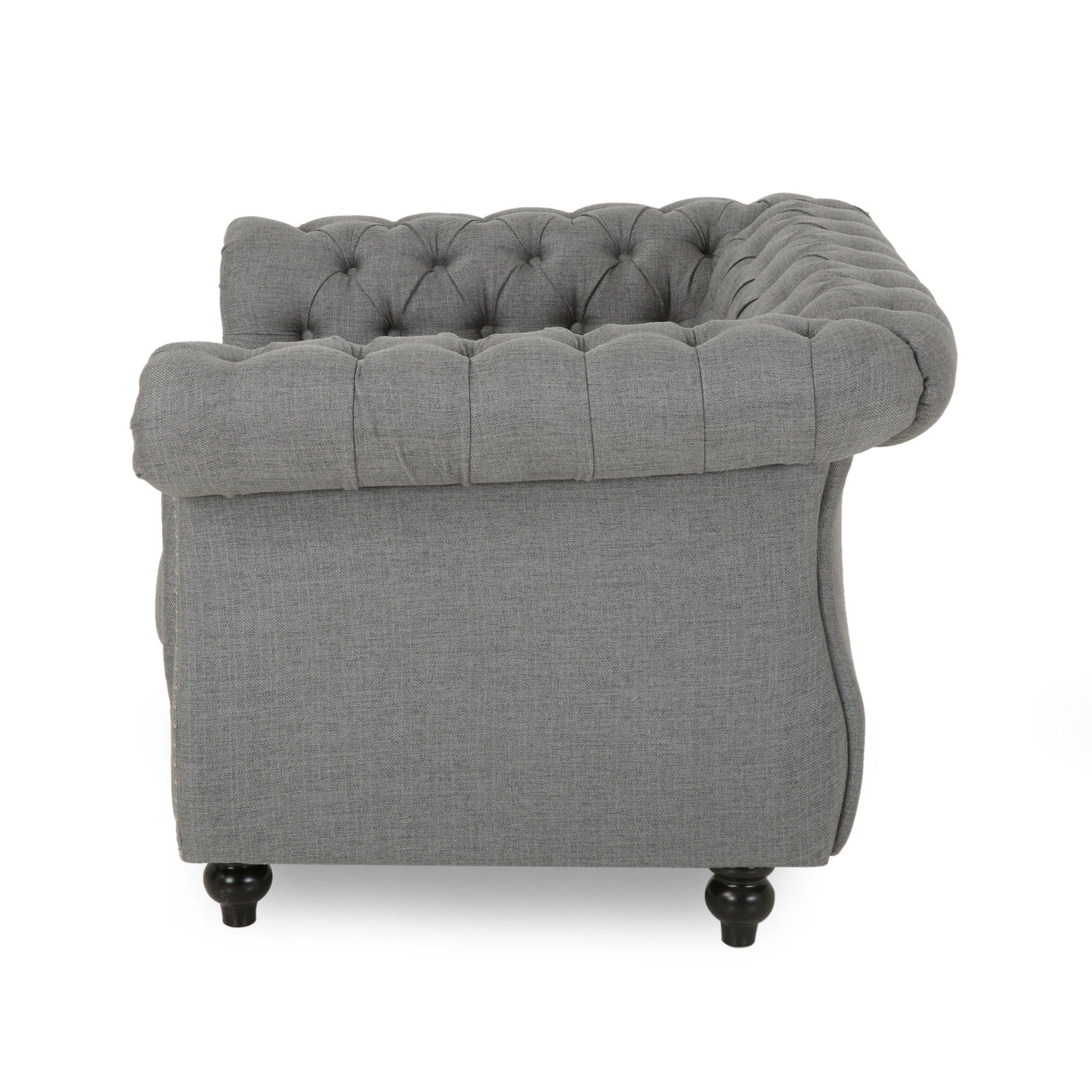 Nexuson - Upholstered Chesterfield Chair With Deep Tufted And Nailhead Trim