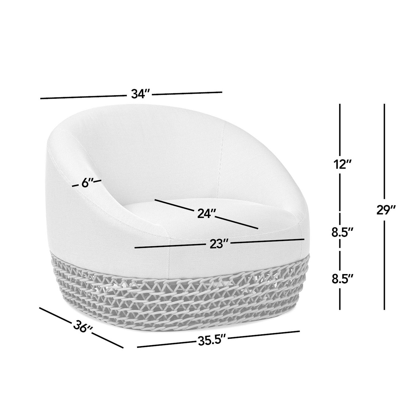Willow - Upholstered Patio Deep Seating Sofa