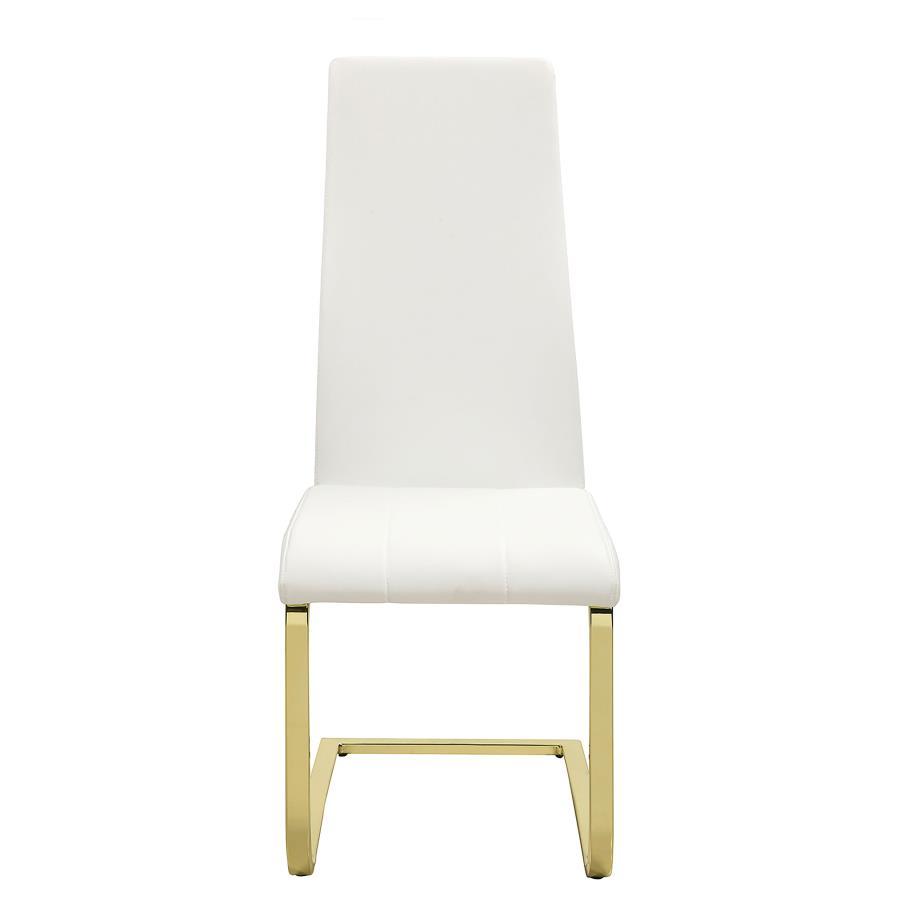 Coaster Fine Furniture Montclair - Upholstered Dining Side Chair (Set of 4) - White | Meri Furniture