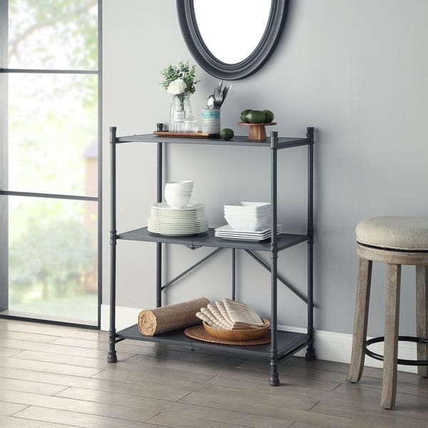 ACME Cordelia - Console Table - Sandy Black, Dark Bronze Hand-Brushed Finish | Meri Furniture