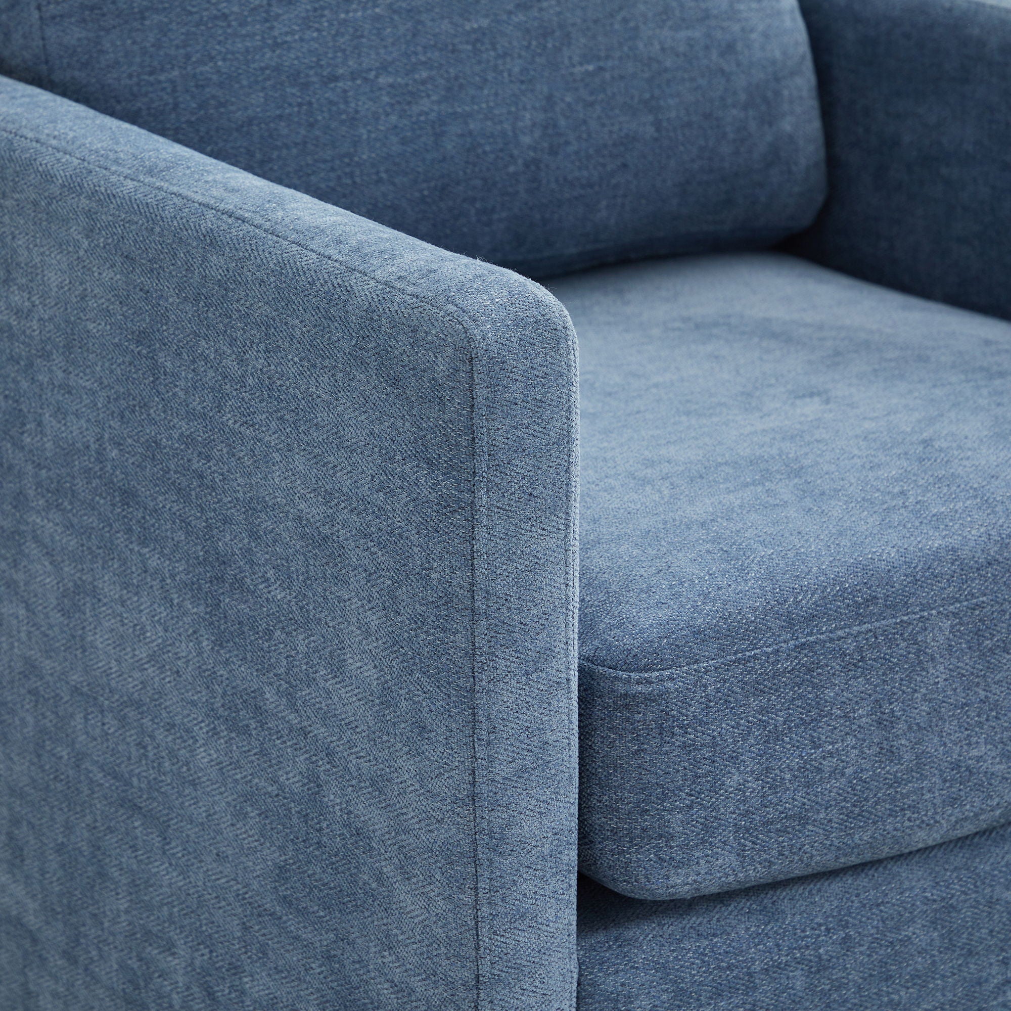 Modern Square Upholstered Swivel Accent Chair With Metal Base