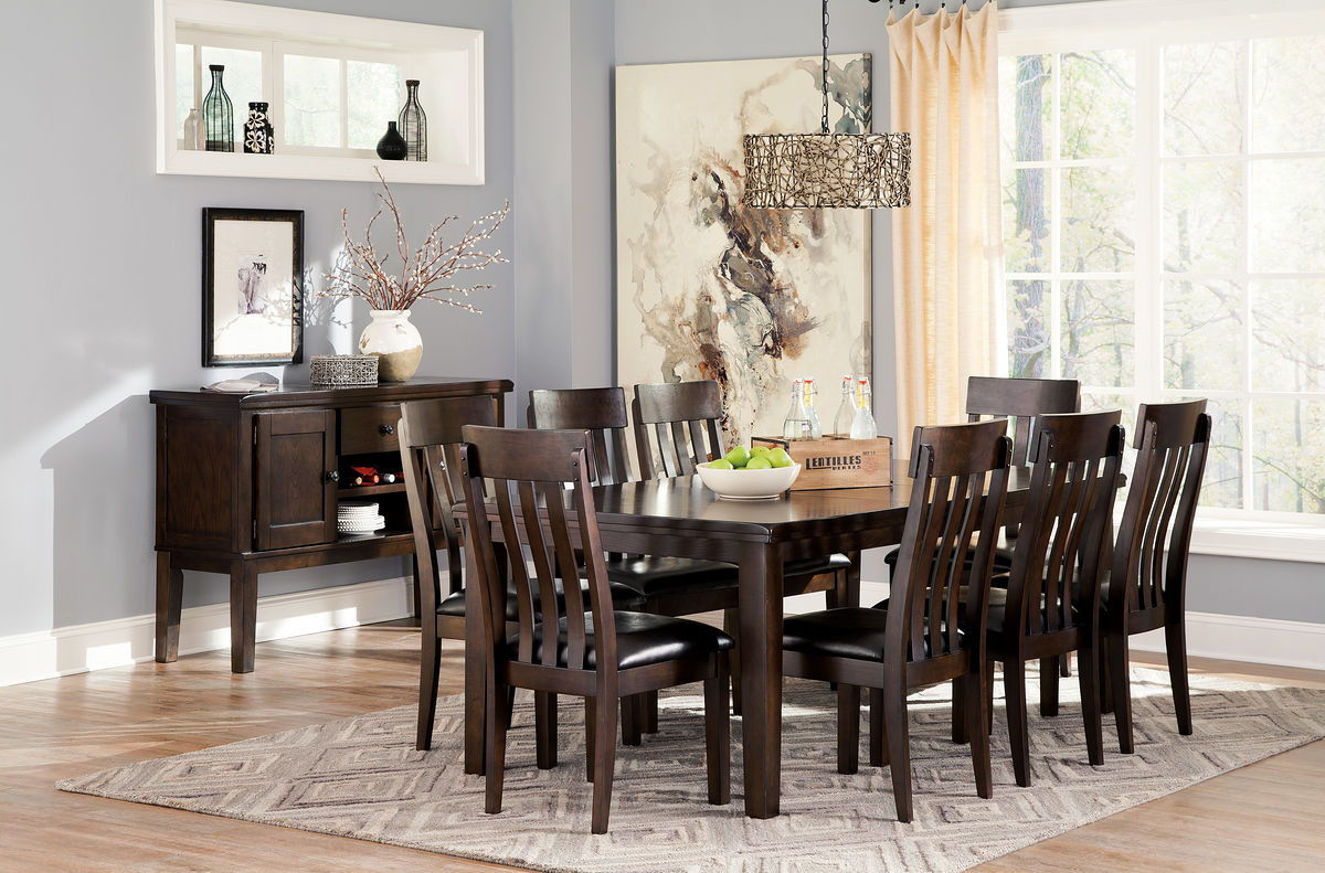Signature Design by Ashley® Haddigan - Dining Table With Side Chairs | Meri Furniture