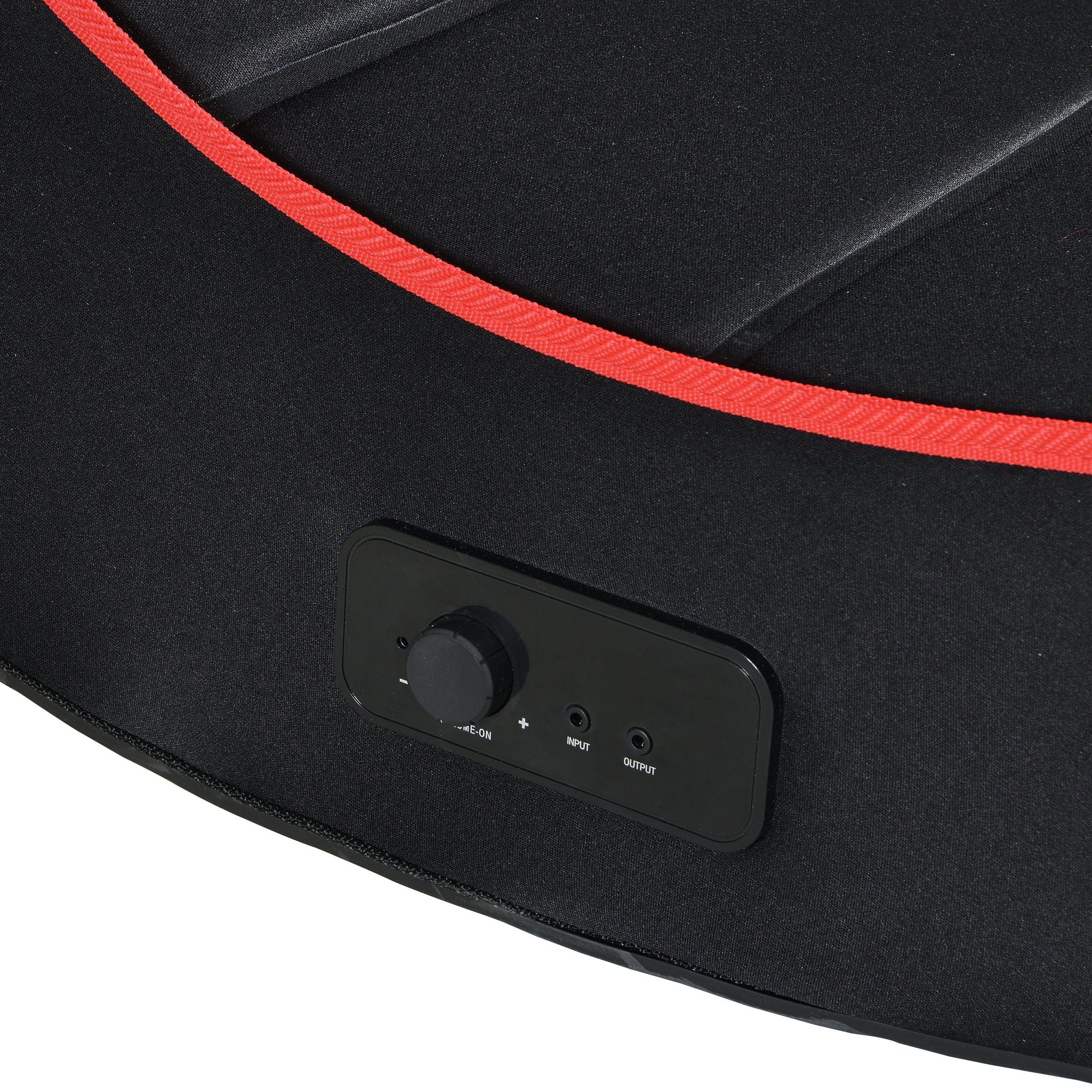 Foldable Gaming Chair With Onboard Speakers, Bluetooth Connection - Black / Red