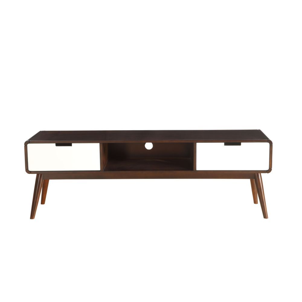 ACME Christa - TV Stand - Espresso & White | Meri Furniture