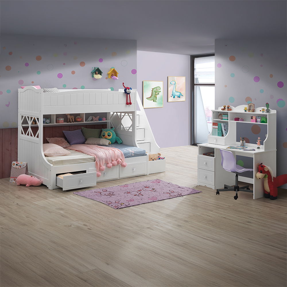 Meyer - Twin Over Full Bunk Bed With Storage - White