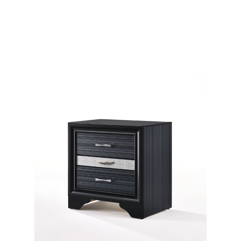 ACME The Naima nightstand offers a sophisticated look, clean lines and contemporary style. | Meri Furniture