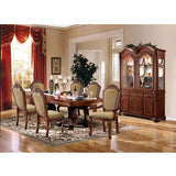 ACME Chateau De Ville - Dining Table With Double Pedestal - Dark Brown - 46" | Meri Furniture