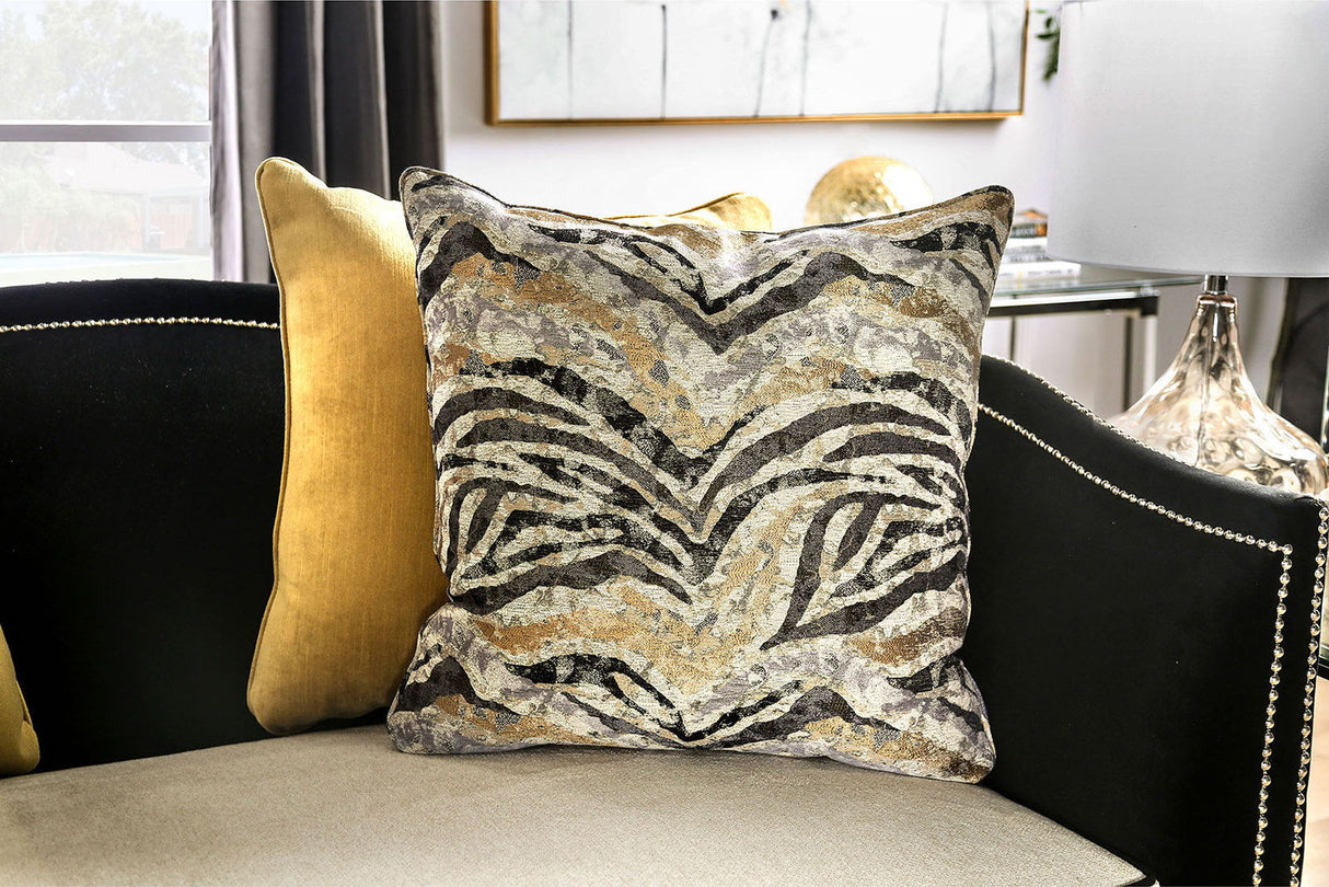 Furniture of America Maya - Sofa - Black / Beige | Meri Furniture