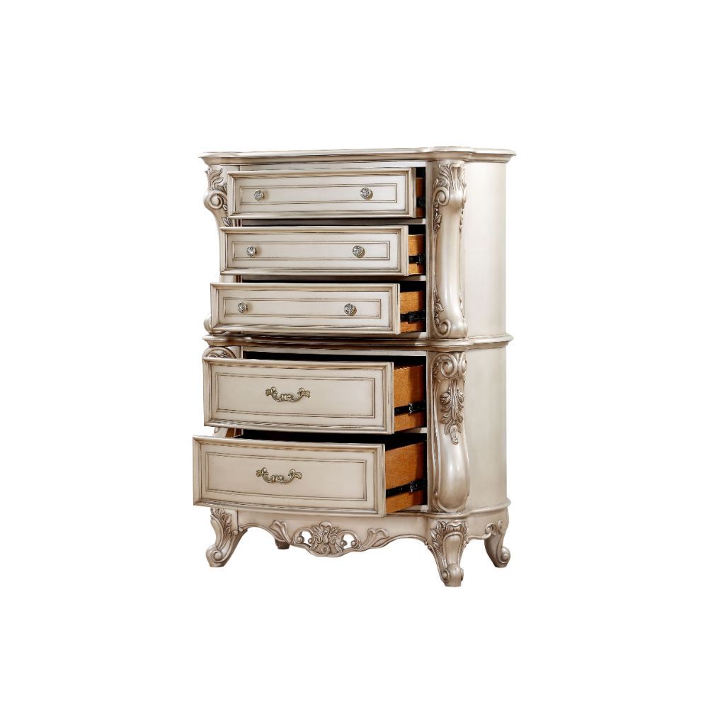 ACME Gorsedd - Chest - Antique White | Meri Furniture