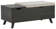 Signature Design by Ashley® Yarlow - Dark Gray - Storage Bench | Meri Furniture