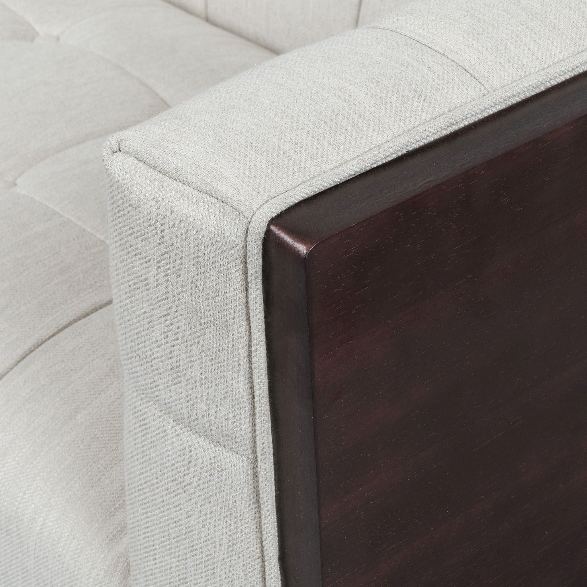 Contemporary Mid-Century Charm 3 Seater Sofa With Button Tufted Waffle Stitching