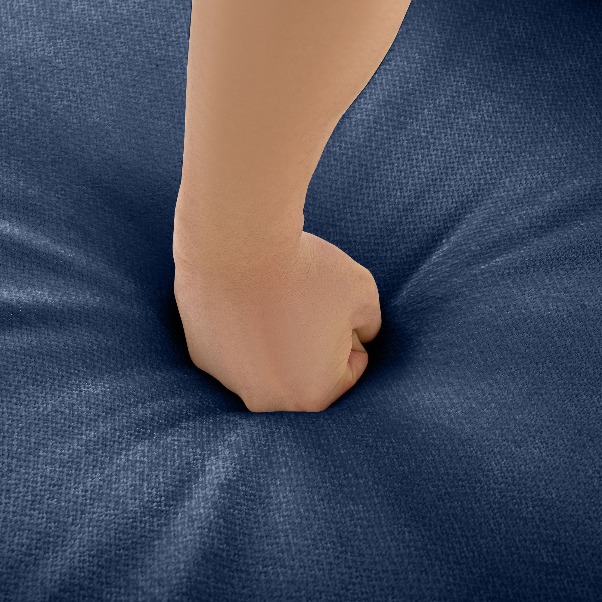 Contemporary Elegant White Chenille Sofa With Storage And Ottoman