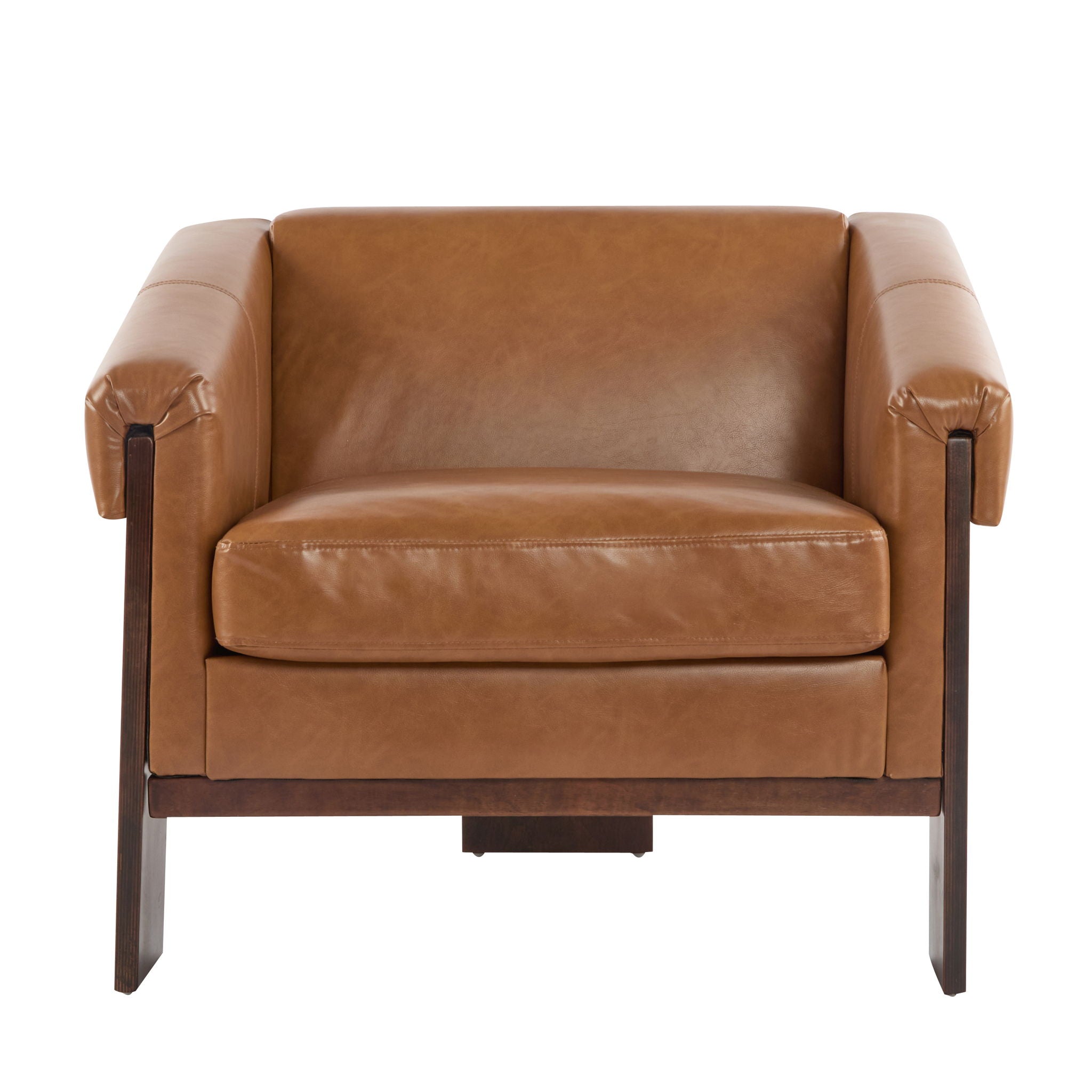 Sierra - Vintage Modern Accent Chair With Deep Cushions And Wide Armrests