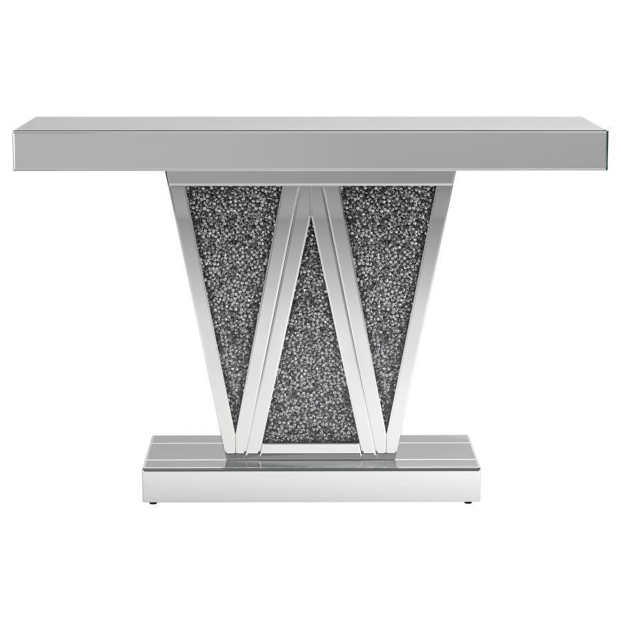 Coaster Fine Furniture Crocus - Rectangular Mirrored Entryway Console Table - Silver | Meri Furniture