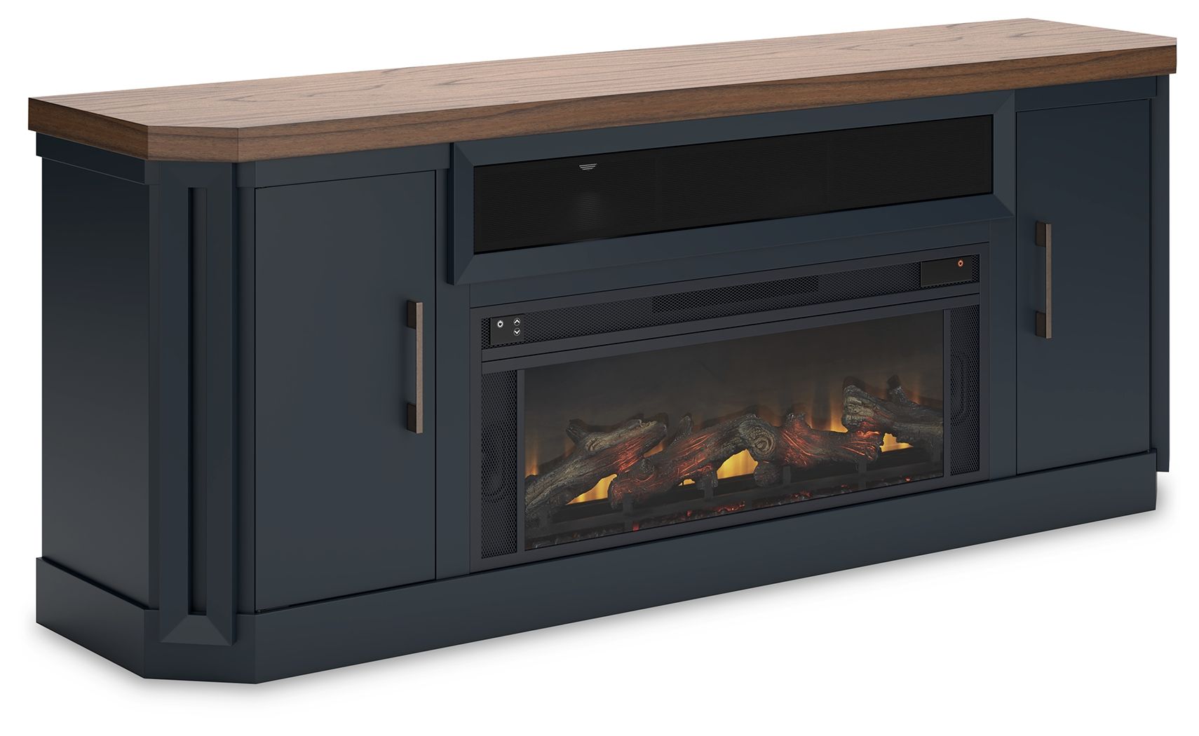 Signature Design by Ashley® Landocken - Two-tone - 83" TV Stand With Electric Fireplace | Meri Furniture