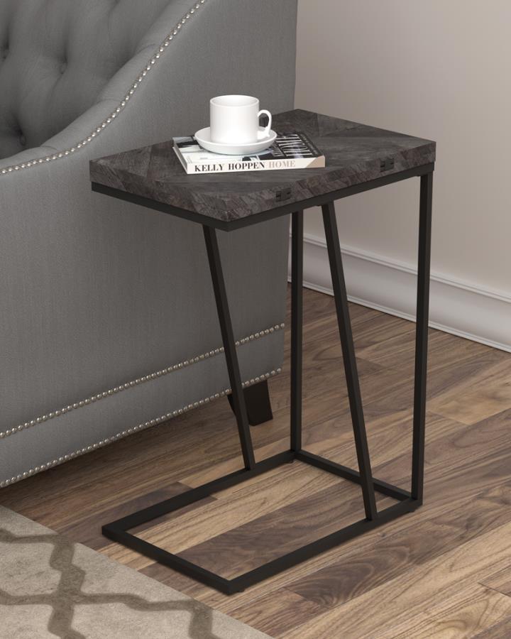 Coaster Fine Furniture Carly - Expandable Engineered Wood C-Shaped Side Table | Meri Furniture