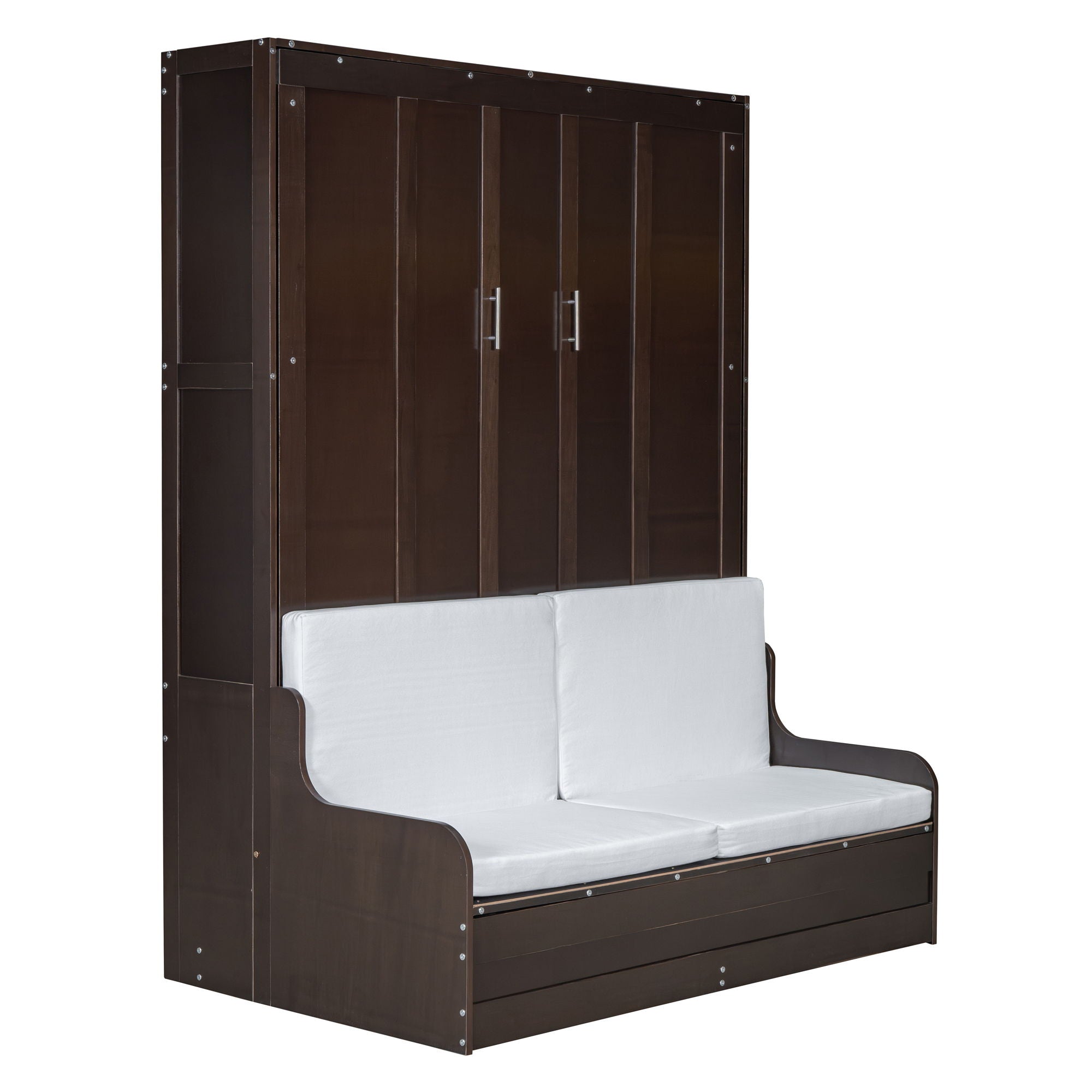 Murphy Wall Bed With Cushion, Space Saving Design, And Construction