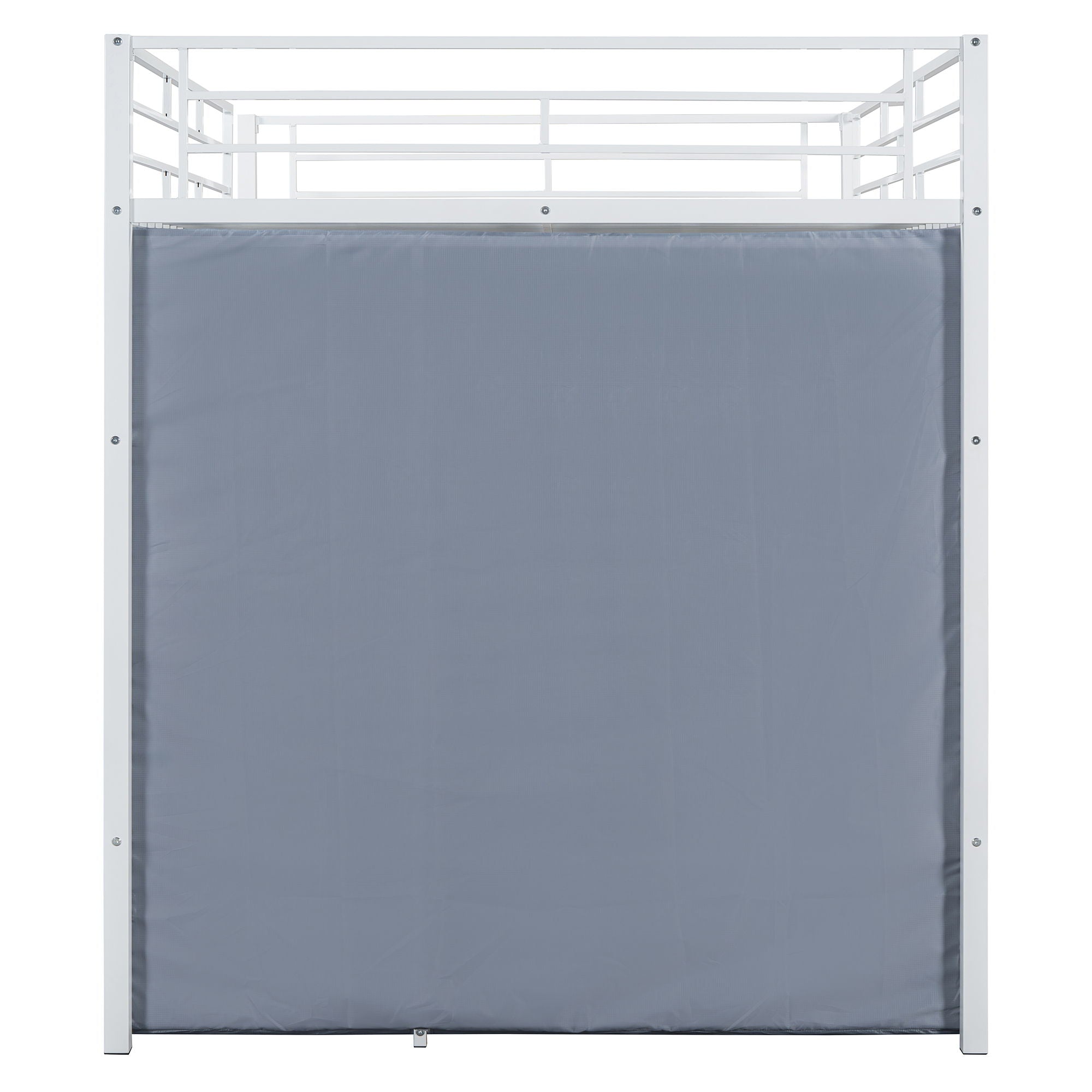 Loft Bed With Desk, Shelves, Power Outlet, LED Light And Wardrobe