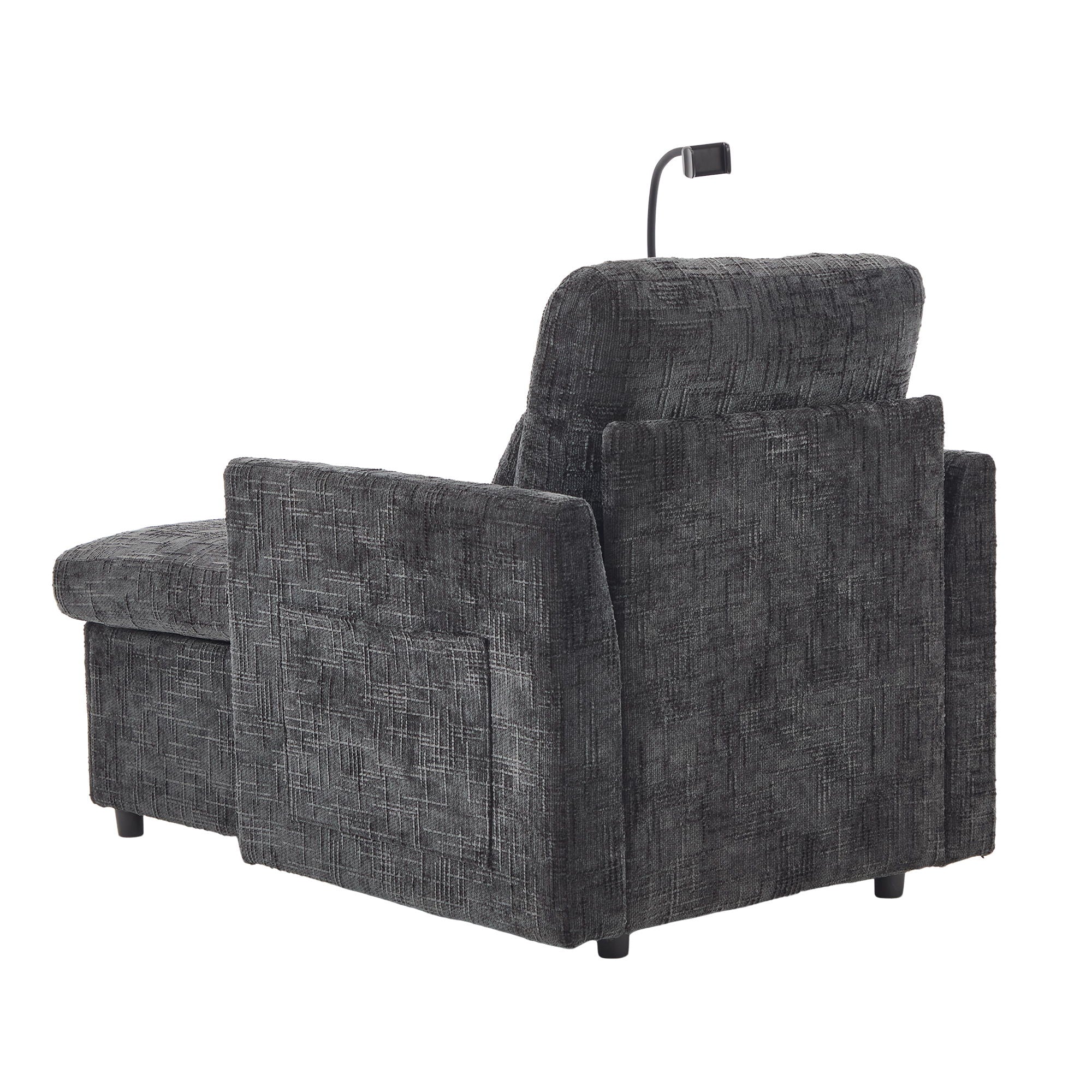 Multifunctional Chenille Recliner Sofa With Storage And Phone Bracket