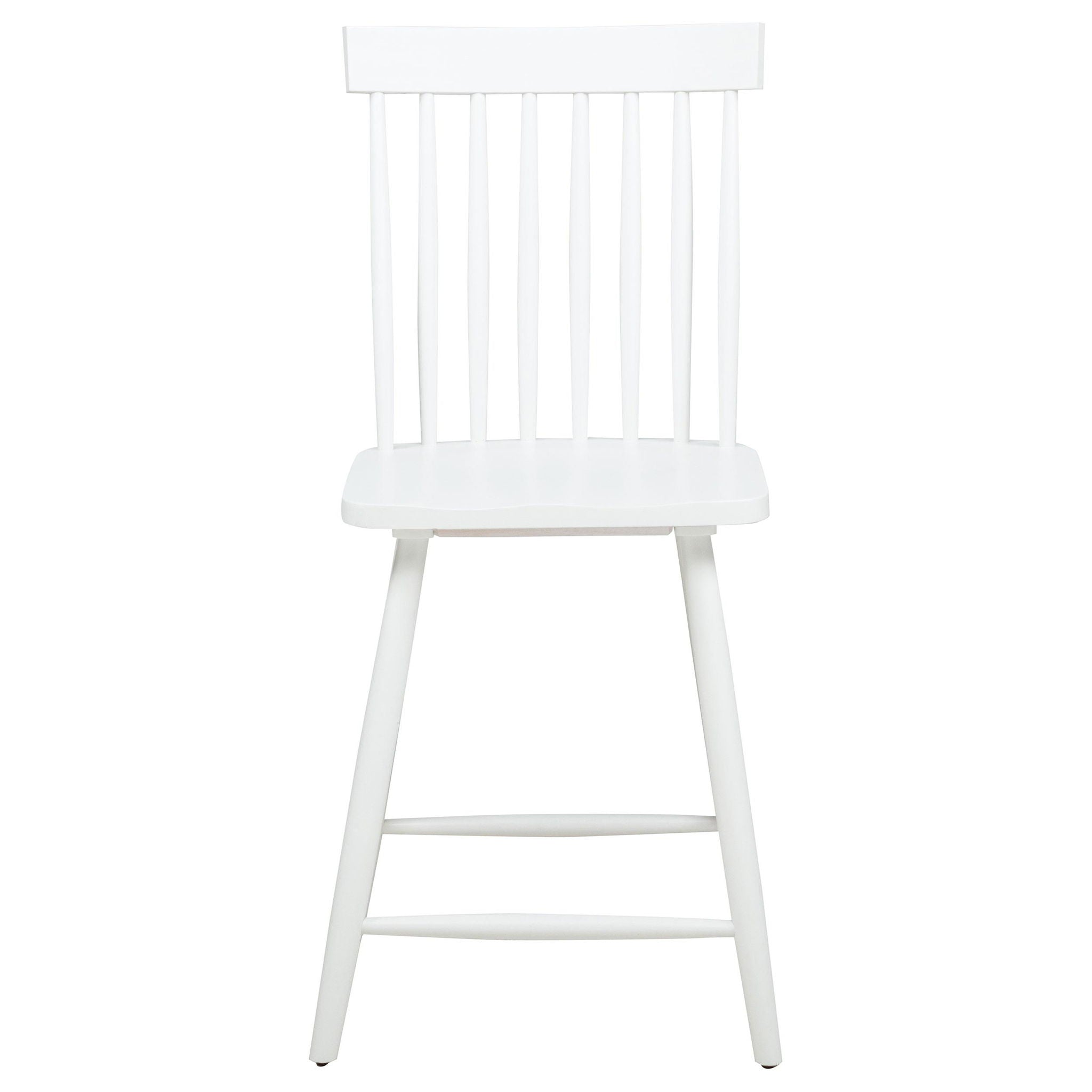 Andrews 5-piece Round Counter Dining Set Light Ash and White