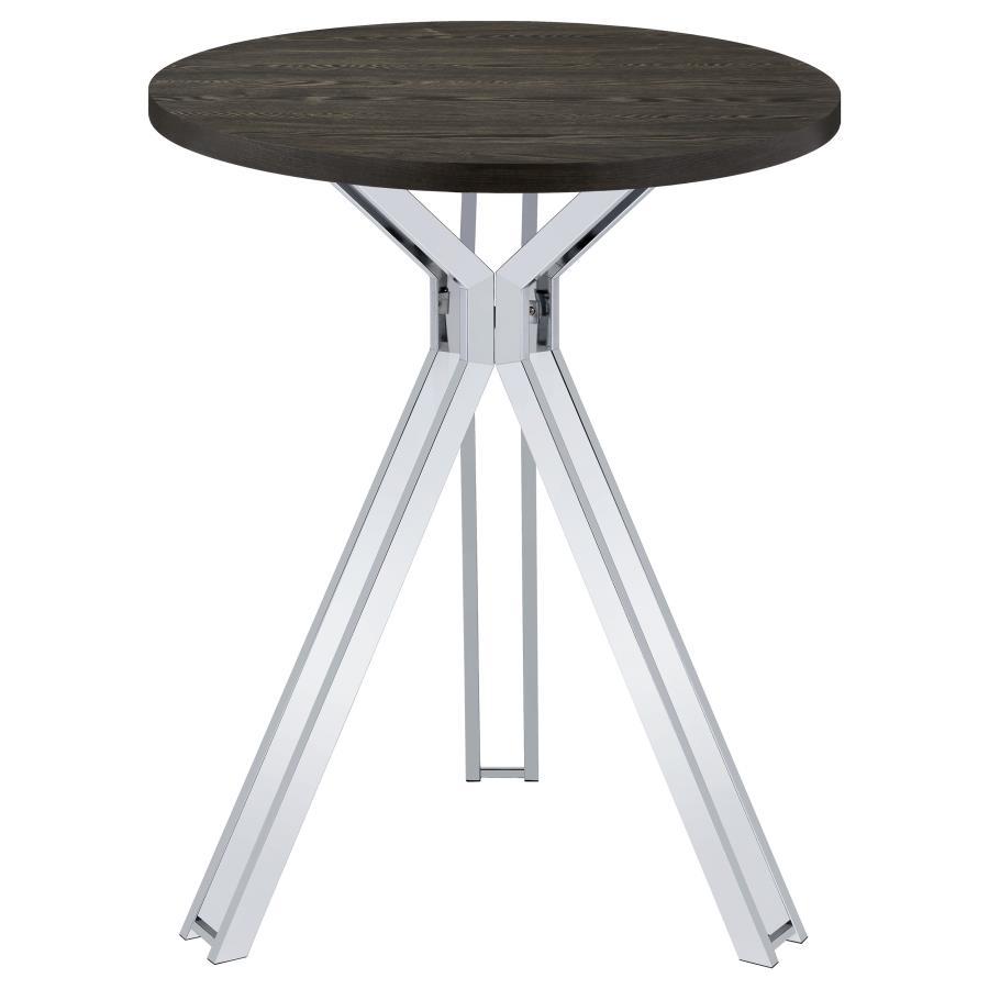 Coaster Fine Furniture Edgerton - Round Pub Height Bistro Bar Table - Dark Oak | Meri Furniture