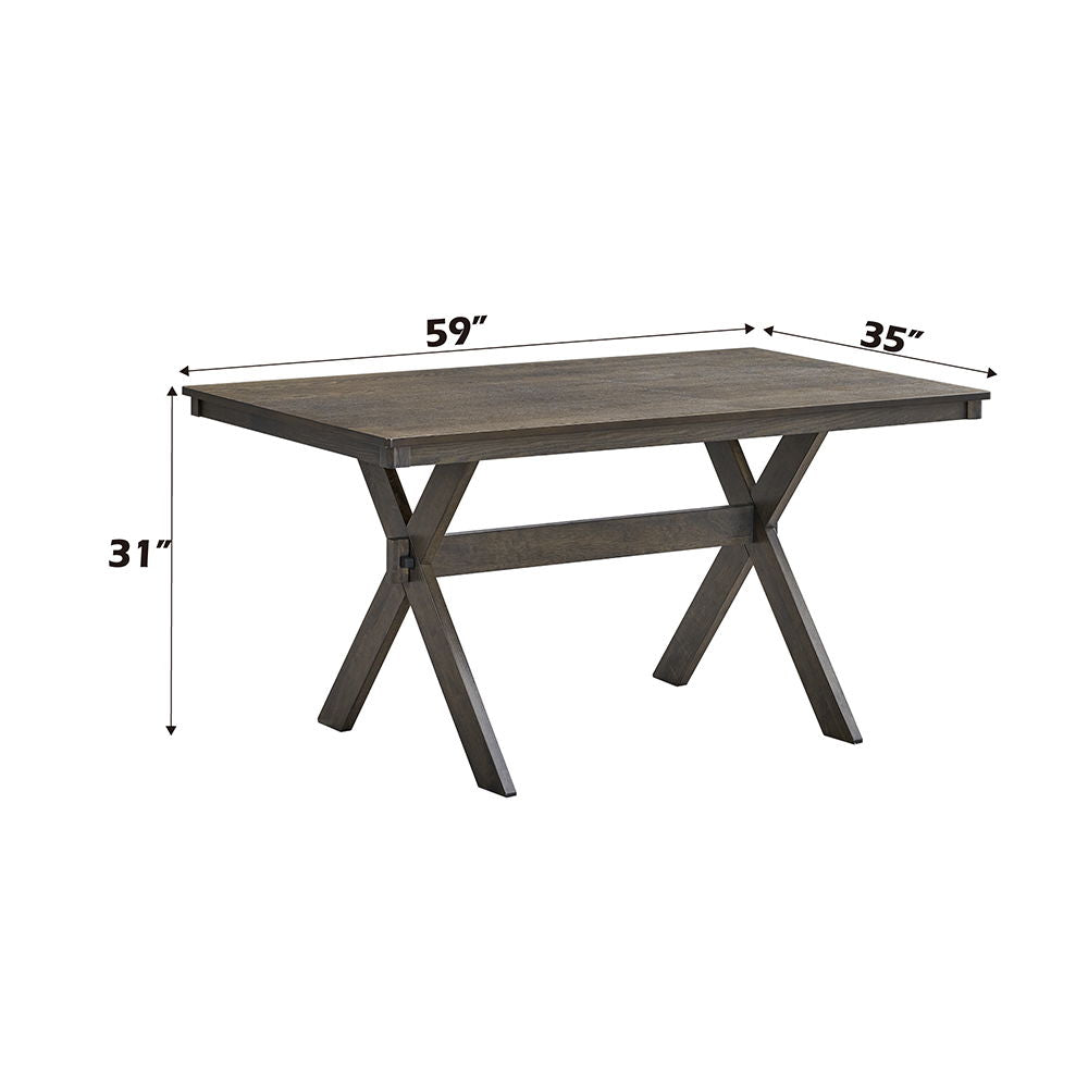 ACME Marit - Dining Table - Gray Finish | Meri Furniture