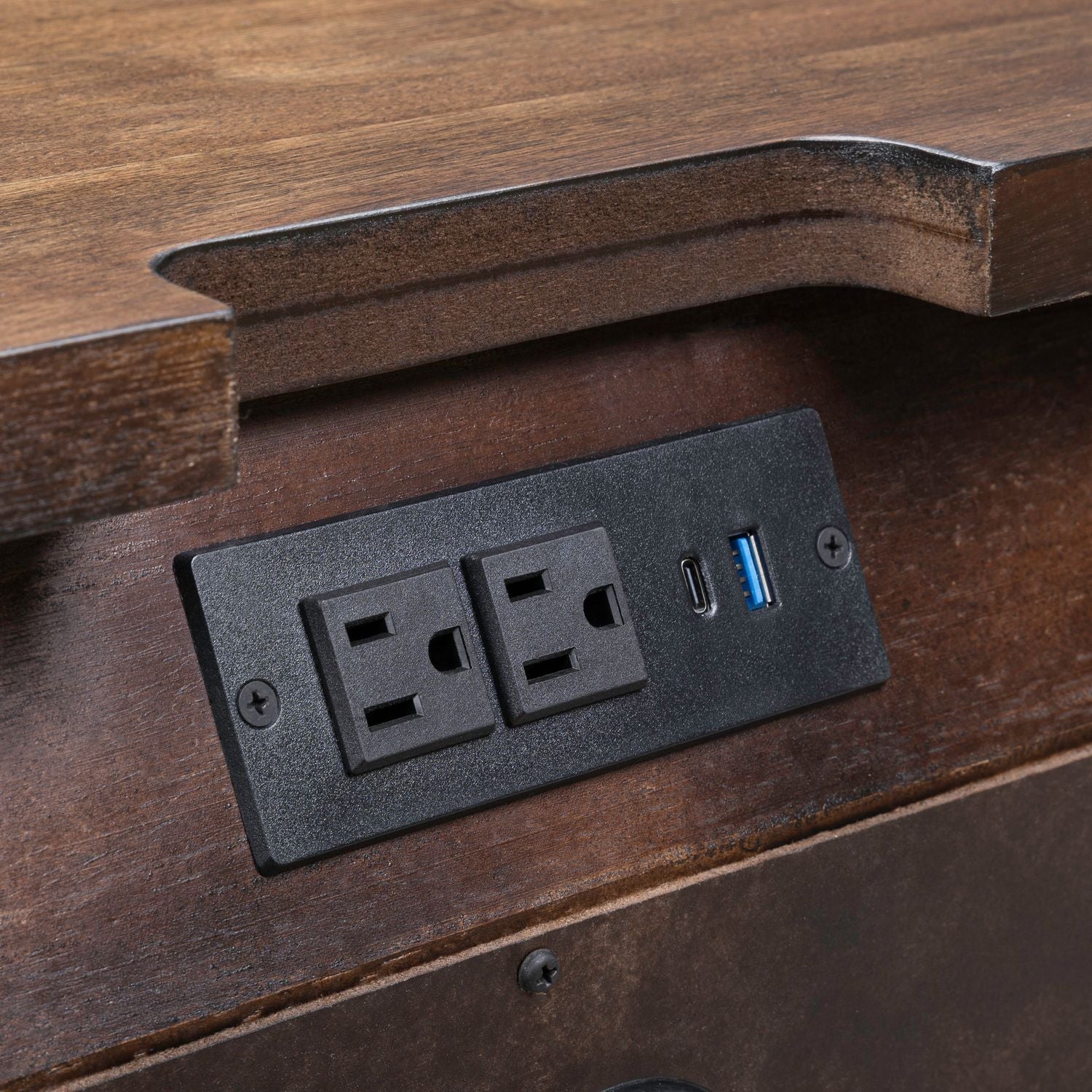 Harrison Heights - Nightstand With Charging Station - Sienna