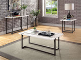 Furniture of America Izar - Coffee Table - White / Gun Metal | Meri Furniture