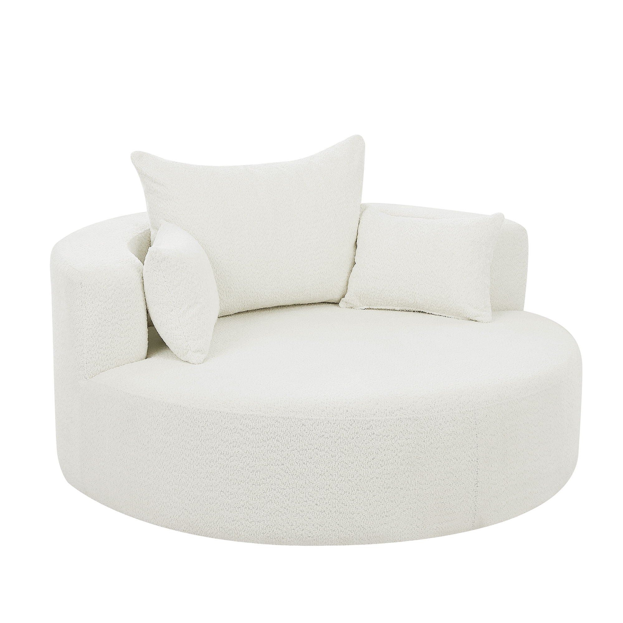 360° Swivel Chair Accent Barrel Chair With Removable Pillows