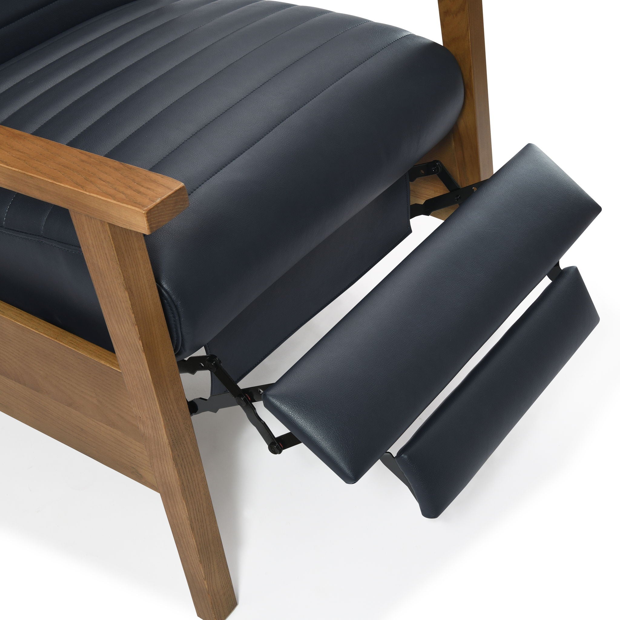 Asher - Modern Push Back Recliner With Wood Arms